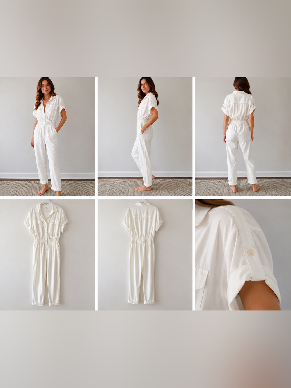 Young fabulous & broke White Utility Jumpsuit XS - Picture 3 of 4